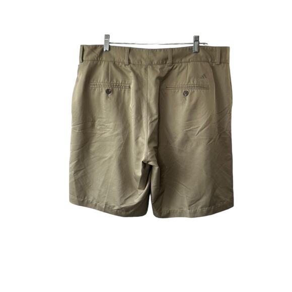 Adidas CLIMALITE Brown Flat Front Light Weight 10" Shorts Men's Size 38 - Picture 5 of 7